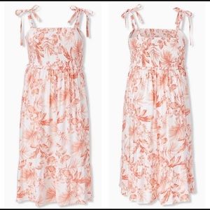 Torrid Floral Smocked Midi Dress